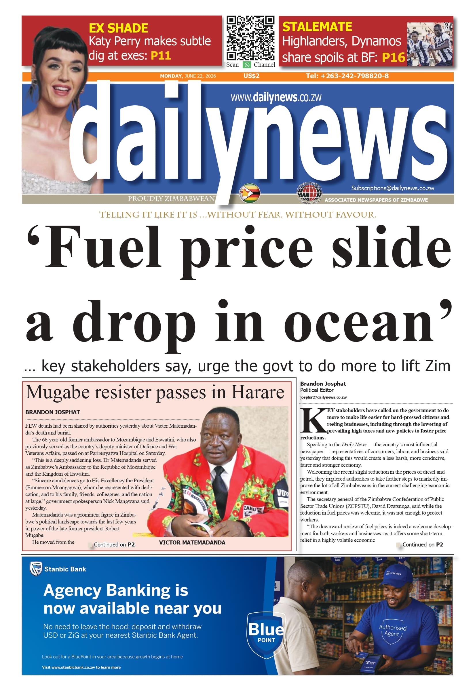 Monday 22 June 2026